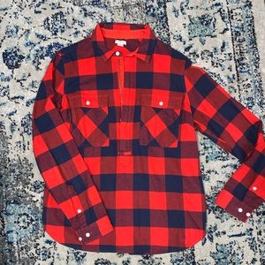 ⚡️3/$20⚡️J.Crew Buffalo Plaid Pullover/Half Zip Up